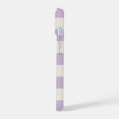 Lilac Retro Dambord iPhone 15 Case (Linkerkant)