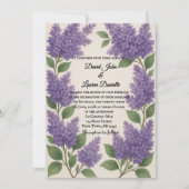 Lilac Reverie Photo Wedding Invitation Kaart (Voorkant)