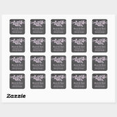 Lilac Rose Krijtbord Save the Date Stickers (Vel)