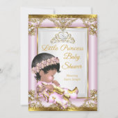 Lilac Roze Gouden Princess Baby Shower Kaart (Voorkant)