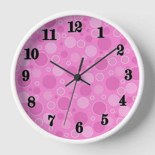 Lilac roze tinten met polka stippen in retro jaren