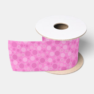 Lilac roze tinten met polka stippen in retro zesti satijnen lint