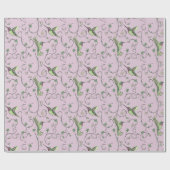 Lilac Shamrock Wingerd Hummingbird Patroon Cadeaupapier (Vlak)