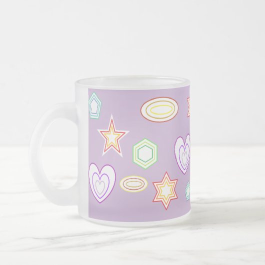 Lilac shapes mug matglas koffiemok (Links)