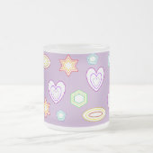 Lilac shapes mug matglas koffiemok (Center)