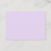 Lilac Sheer Bow Diaper Raffle Chic Informatiekaartje (Achterkant)