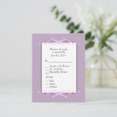 Lilac Simplicity RSVP met entree Kaartje (Staand voorkant)