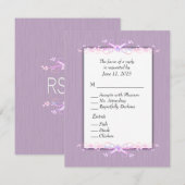 Lilac Simplicity RSVP met entree Kaartje (Voorkant / Achterkant)