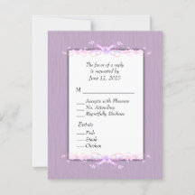 Lilac Simplicity RSVP met hoofdgerecht