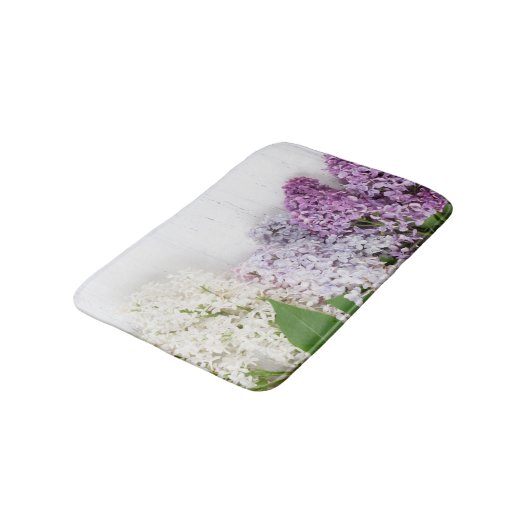 Lilac Spring Bath Mat | Floral Memory Foam Rug (Gekanteld)