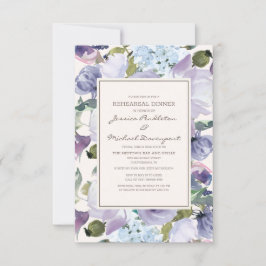 Lilac Stofblauw Crème Bloemstuk Oefendiner Kaart