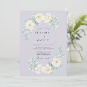 Lilac Stralende Roze Bruiloft Kaart (Staand voorkant)