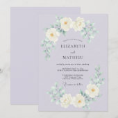 Lilac Stralende Roze Bruiloft Kaart (Voorkant / Achterkant)
