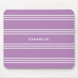 Lilac Strepen aangepaste monogram muismat