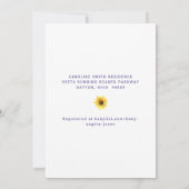 Lilac & Sunflower Bloemige Baby Shower Kaart (Achterkant)