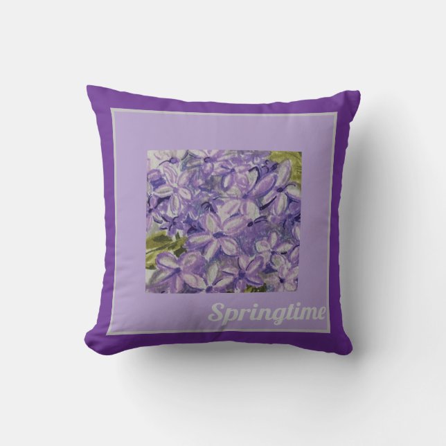 Lilac Throw Pillow Kussen (Voorkant)