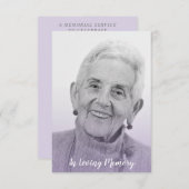 Lilac Trendy Transparency Effect Funeral Dear Ones (Voorkant / Achterkant)