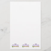 Lilac Uilen Ontwerp Briefpapier (Voorkant)