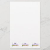 Lilac Uilen Ontwerp Briefpapier (Achterkant)
