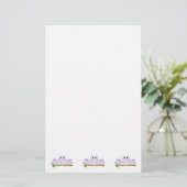 Lilac Uilen Ontwerp Briefpapier (Staand voorkant)