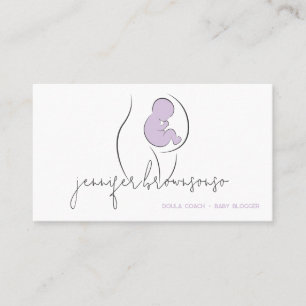 Lilac Unique Doula Geboorte Coach Zwanger Visitekaartje