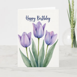 Lilac Verjaardagsbloem Kaart