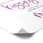 Lilac Vlinders Hoeveel Kusjes Voor De Bruid Poster (Hoek)