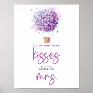 Lilac Vlinders Hoeveel Kusjes Voor De Bruid Poster