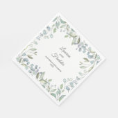 Lilac Watercolour Bloemen Bruiloft Servet (Hoek)