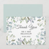 Lilac Waterverf Bloemen Bruiloft Bedankkaart (Voorkant / Achterkant)