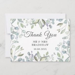 Lilac Waterverf Bloemen Bruiloft Bedankkaart