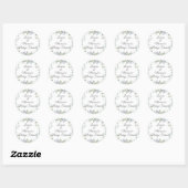 Lilac Waterverf Bloemen Paar Baby Shower Ronde Sticker (Vel)