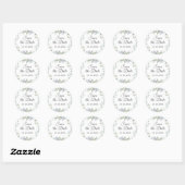 Lilac Waterverf Save the Date Favor Ronde Sticker (Vel)