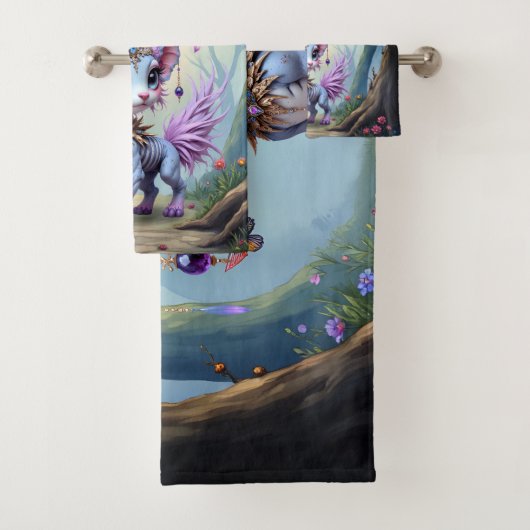 Lilac Whisper – Betoverde Boswachter. Bad Handdoek (Insitu)