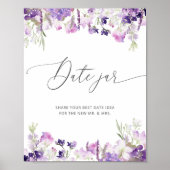 Lilac wilde bloem datum avond ideeën. Datum pot Poster (Voorkant)