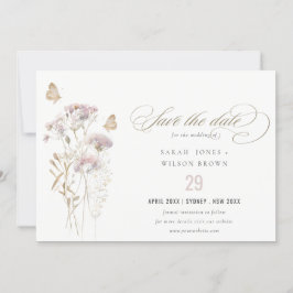 Lilac Wilde Bloem Varens Botanische Aquarel Bruilo Save The Date
