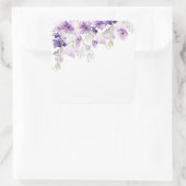 Lilac wilde bloemen bruidsdouche vierkante sticker (Tas)