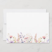 Lilac Wilde Bloemen Bruiloftsborrel Bedankkaart (Achterkant)