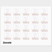 Lilac Wilde Bloemen Dank U Trouwfeest Favor Vierkante Sticker (Vel)