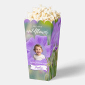 Lilac Wildflower Custom Photo Kid's Happy Birthday Bedankdoosjes (Popped)