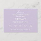Lilac Will You Be My Bridesmaid Proposal Card Kaart (Achterkant)