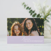 Lilac Will You Be My Bridesmaid Proposal Card Kaart (Staand voorkant)