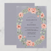 Lilac Zacht Bruidsbloesem Kaart (Voorkant / Achterkant)