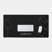 Lilac Zwarte Aangepaste Bureaumat (Keyboard & Muis)