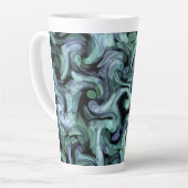 LilacBlue Swirl Waterverf II Latte Mok (Linkerhoek)