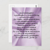 lilacGranddochter Poem Briefkaart (Voorkant / Achterkant)