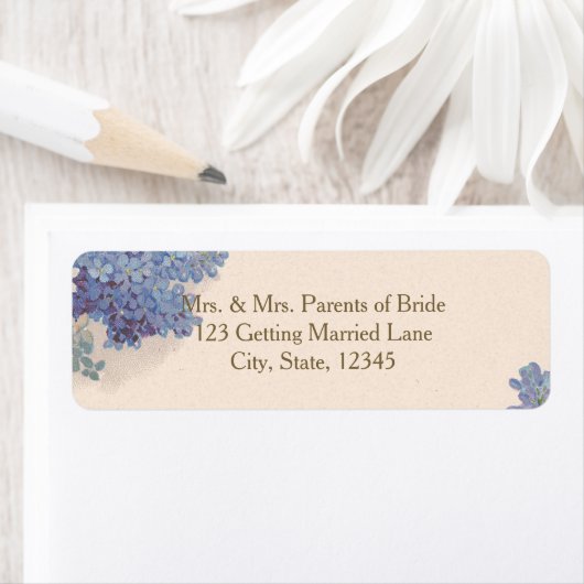 Lilacs-adreslabel Etiket (Insitu)