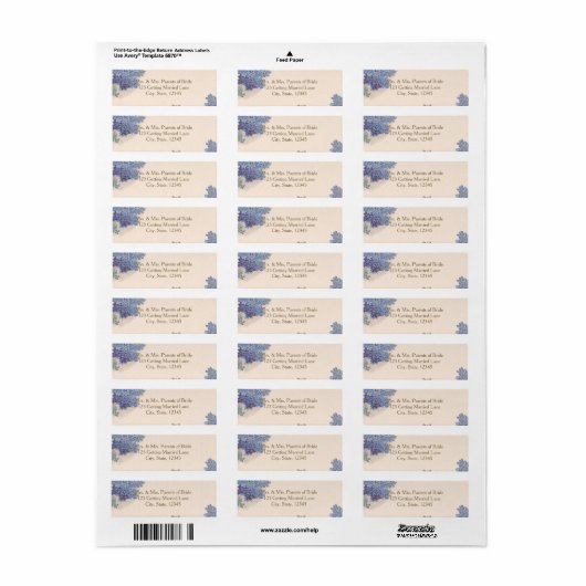  Lilacs-adreslabel Etiket (Full Sheet)