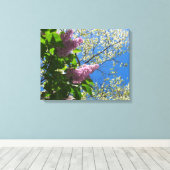 Lilacs and Cherry Blossom - Martha's Vineyard Canvas Afdruk (Insitu (Houten vloer))