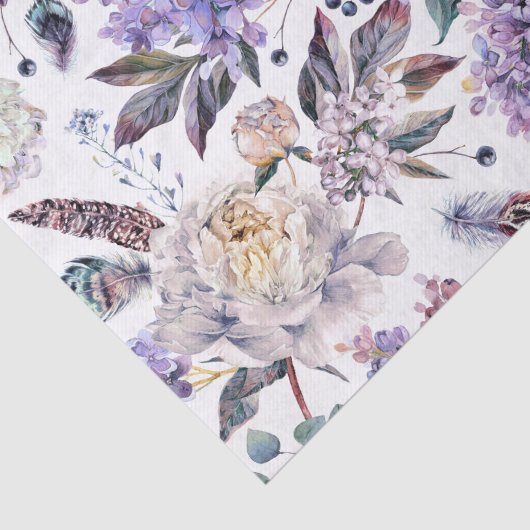 Lilacs and Peonies Floral Tissuepapier (Detail)